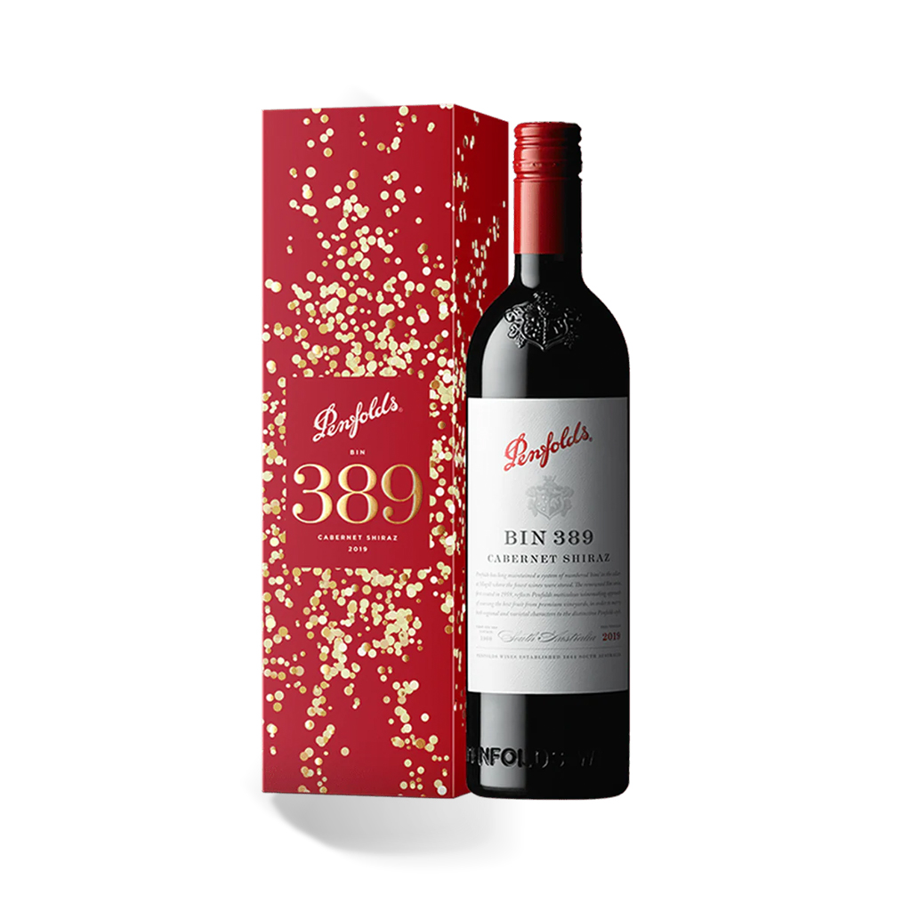 PENFOLDS BIN 389 CABERNET SHIRAZ GIFT SET 2019 澳洲 奔富 BIN 389 煙火禮盒版 2019