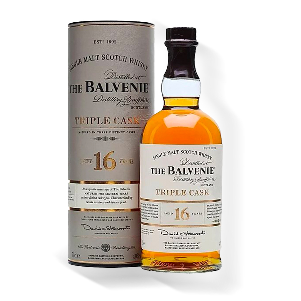 百富16年 三桶威士忌700ml  The Balvenie 16 Year Old Triple Cask Speyside Single Malt Whisky